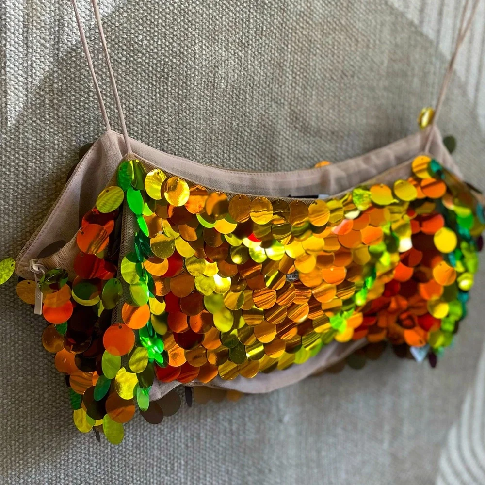 Zara Sequin Crop Top - Picture 8 of 8